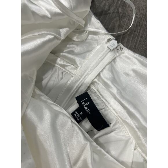 Lulus Spellbinding Beauty White Glitter Sleeveless Tulle Gown - Picture 14 of 14